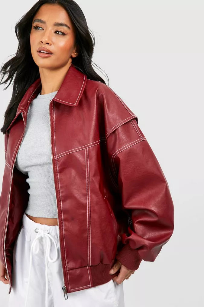 Bomberjacke Damen | Oversized Schnitt & Rippbündchen 3