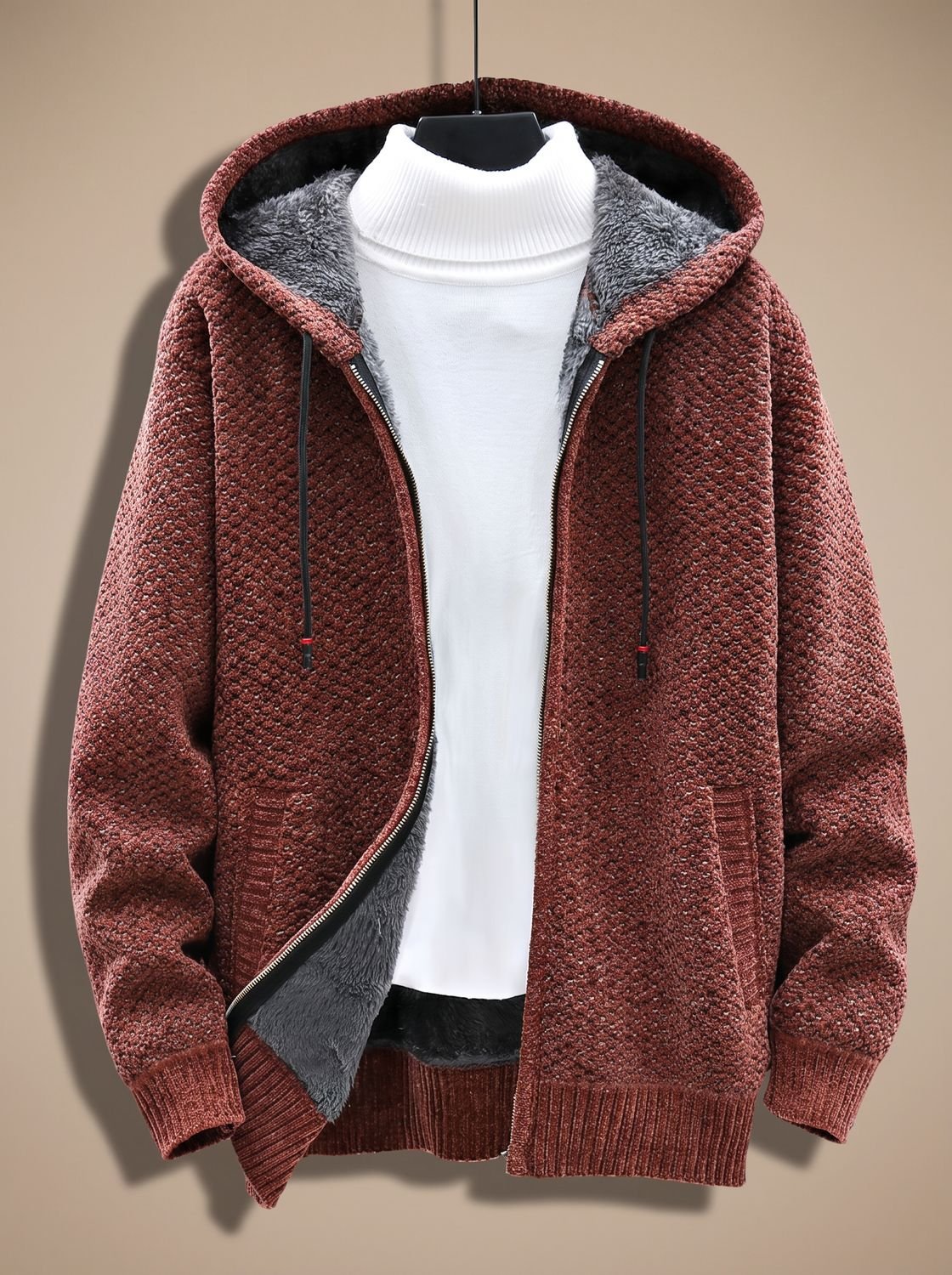 Strickjacke Herren | Mit Kapuze & Innenfutter 5