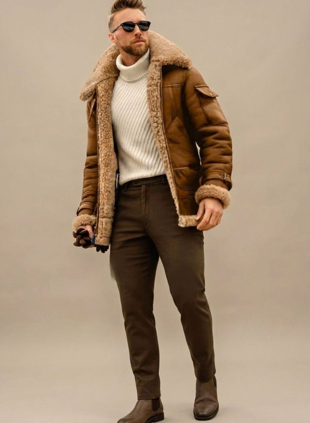 Winterjacke Herren | Gefüttert mit Kunstfell 1