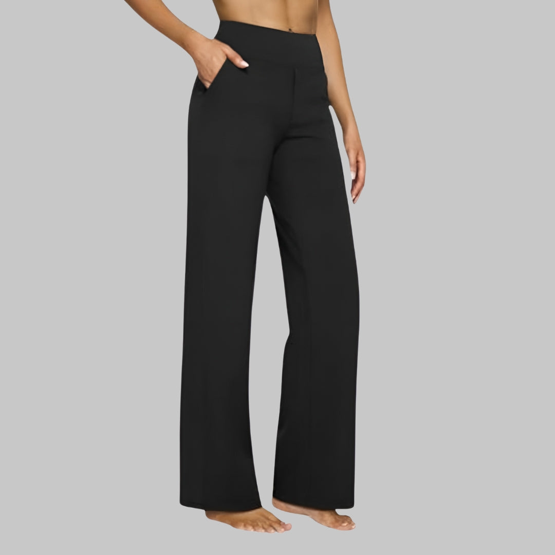 Stoffhose Damen | Weites Bein & Elastischer Bund 4