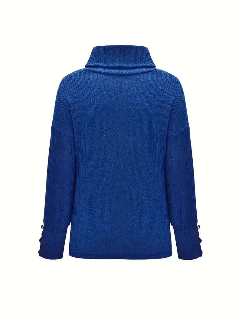 Wasserfallkragen Pullover Damen | Oversized & Kuschelig weich 9