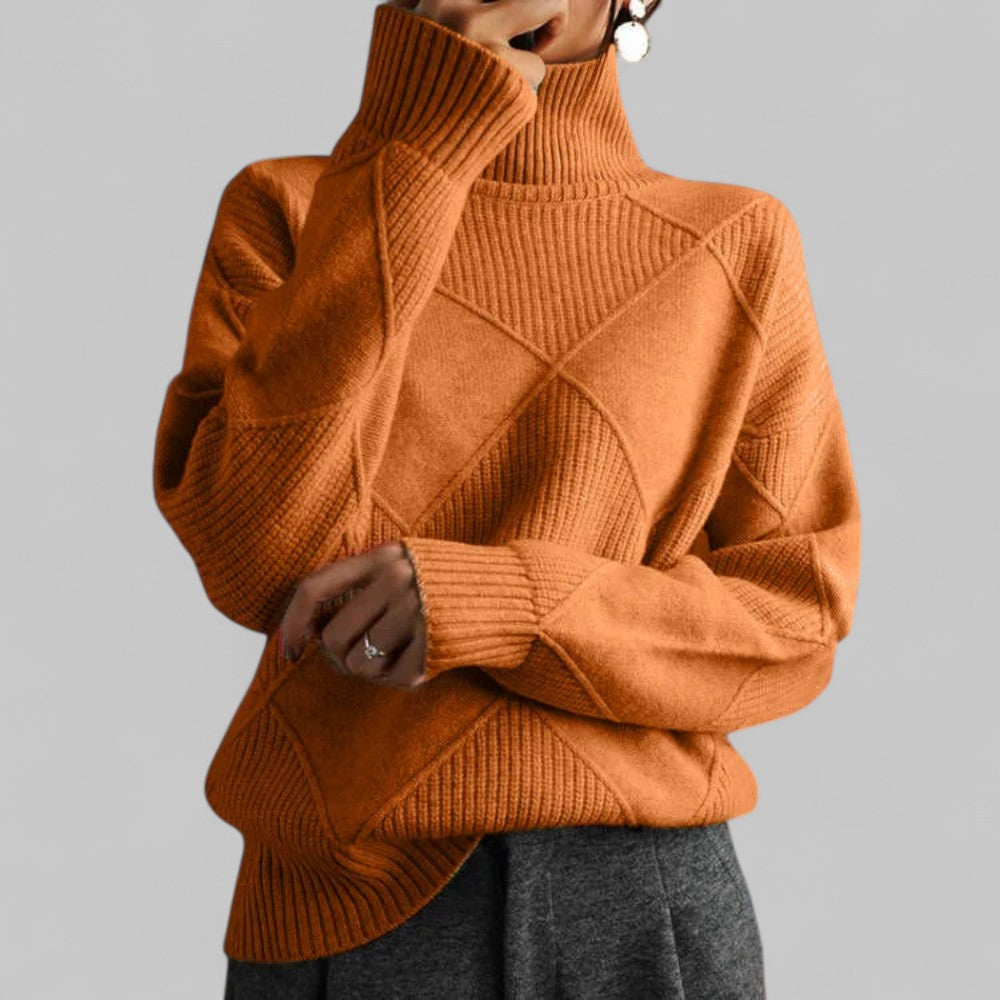 Oversized Pullover Damen | Rollkragen & Musterdesign 9
