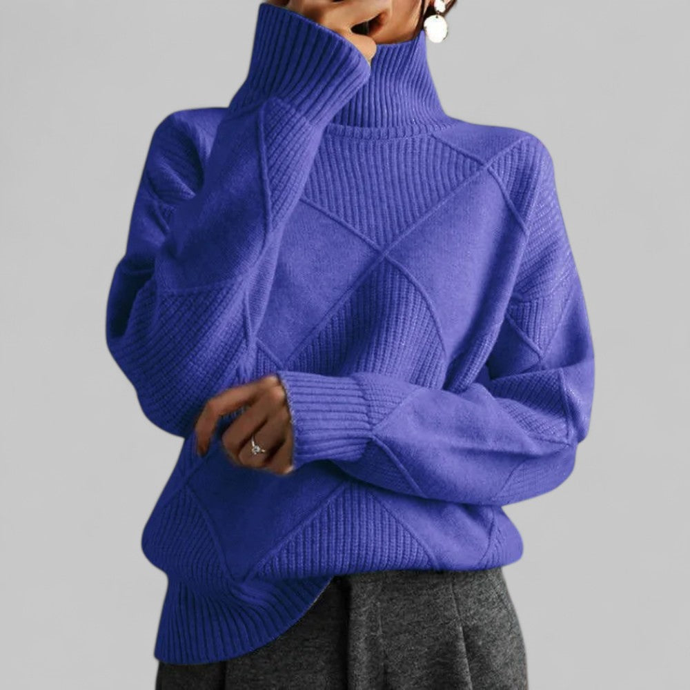 Oversized Pullover Damen | Rollkragen & Musterdesign 7