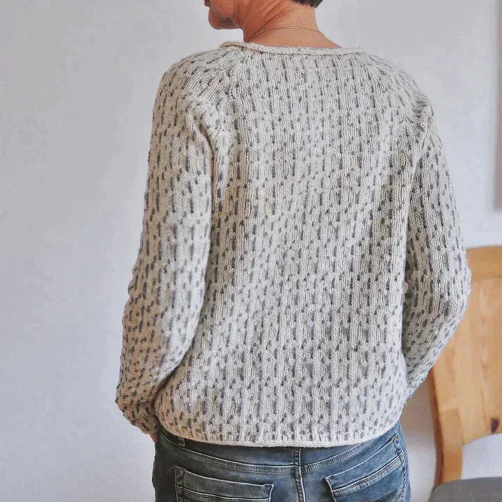 Lozenda - Eleganter grauer Pullover