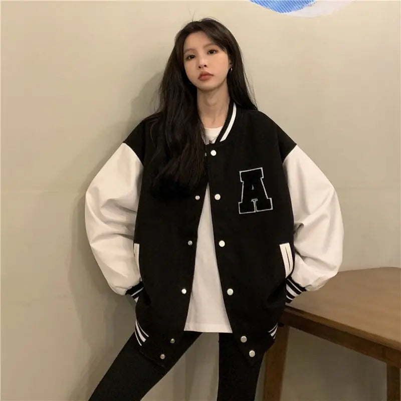 Lozenda - Koreanische Mode Frauen Baseball Jacke