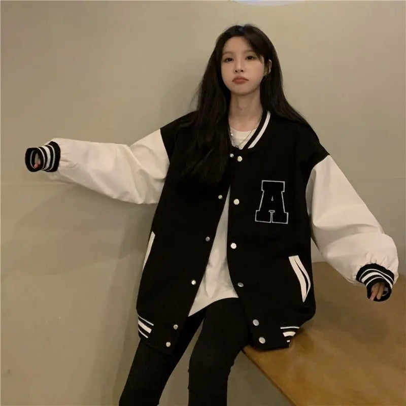 Lozenda - Koreanische Mode Frauen Baseball Jacke