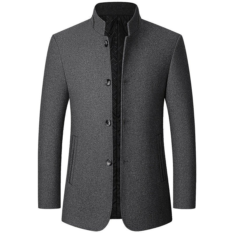 Trenchcoat Herren | Taillierter Schnitt & Stehkragen