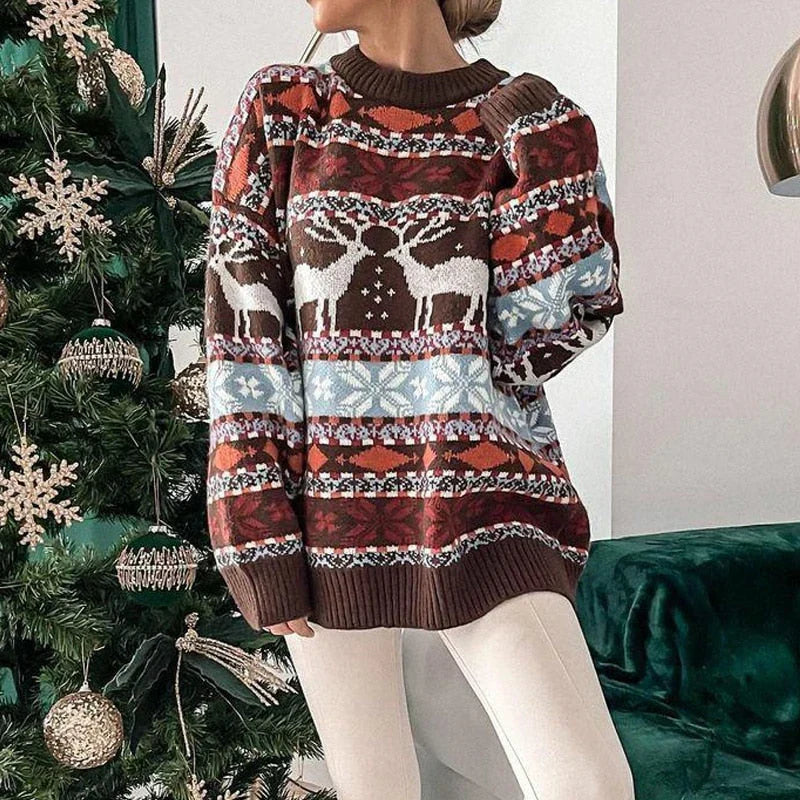 Weihnachtspullover Damen | Rentiermuster & Gemütlich 2