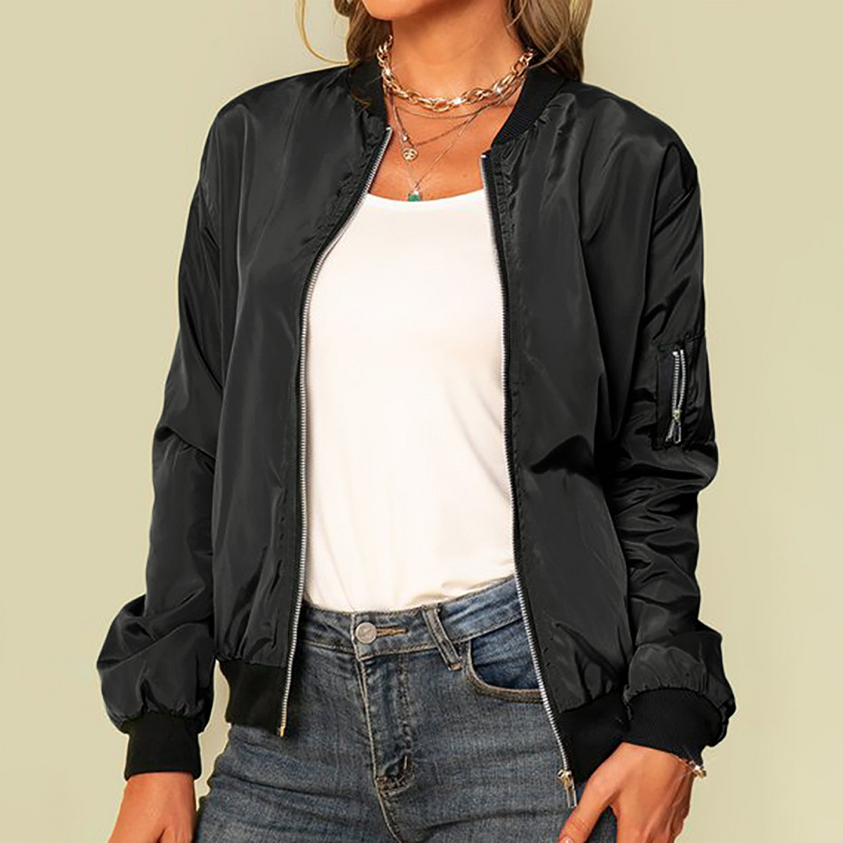 Bomberjacke Damen | Lässiger Look & Bequemer Schnitt 7
