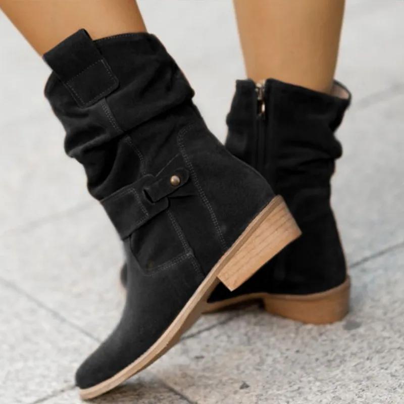 Cowboy-Stiefeletten Damen | Flacher Absatz & Bequemer Einstieg 3