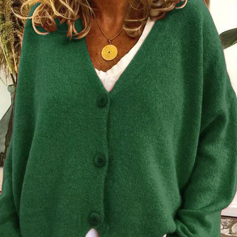Strickjacke Damen | V-Ausschnitt mit Knopfleiste 15