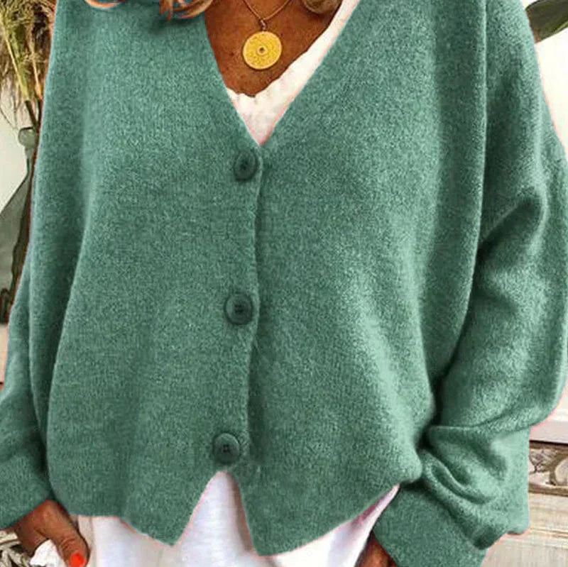 Strickjacke Damen | V-Ausschnitt mit Knopfleiste 5