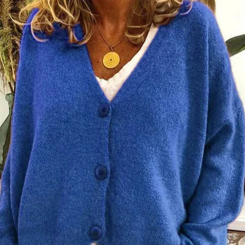 Strickjacke Damen | V-Ausschnitt mit Knopfleiste 9