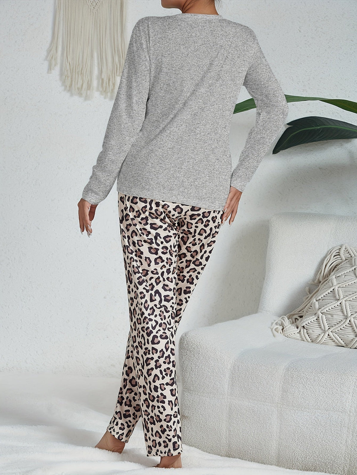 Pyjama Set Damen | Langarm & Elastischer Bund 5