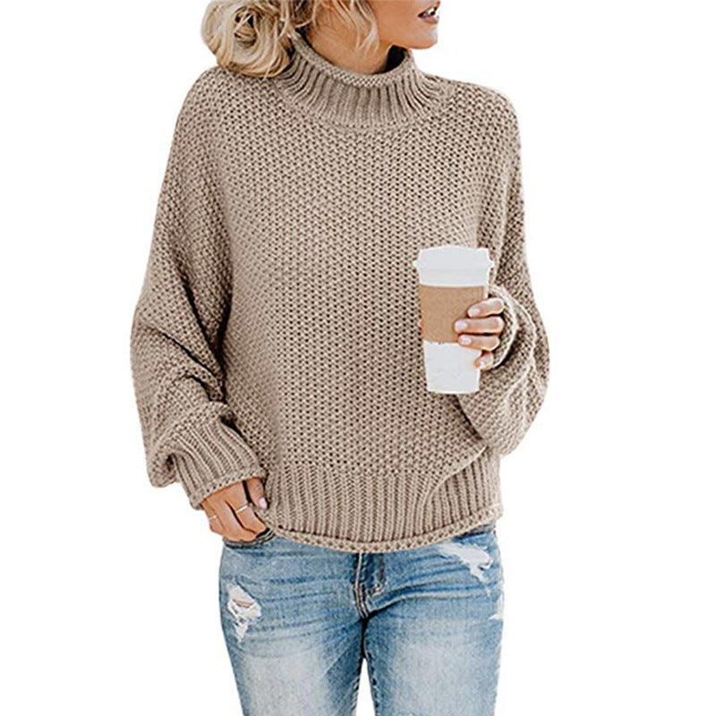 Damenpullover: Grobstrick-Rollkragen mit lässiger Silhouette - J&B - 4 - Annoboutique