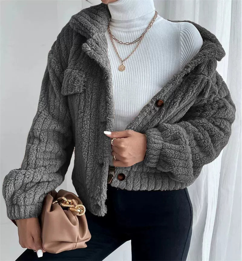 Damen Jacke mit lässigem Schnitt und Knopfverschluss | A&Z - 2 - Atelier-Zofia