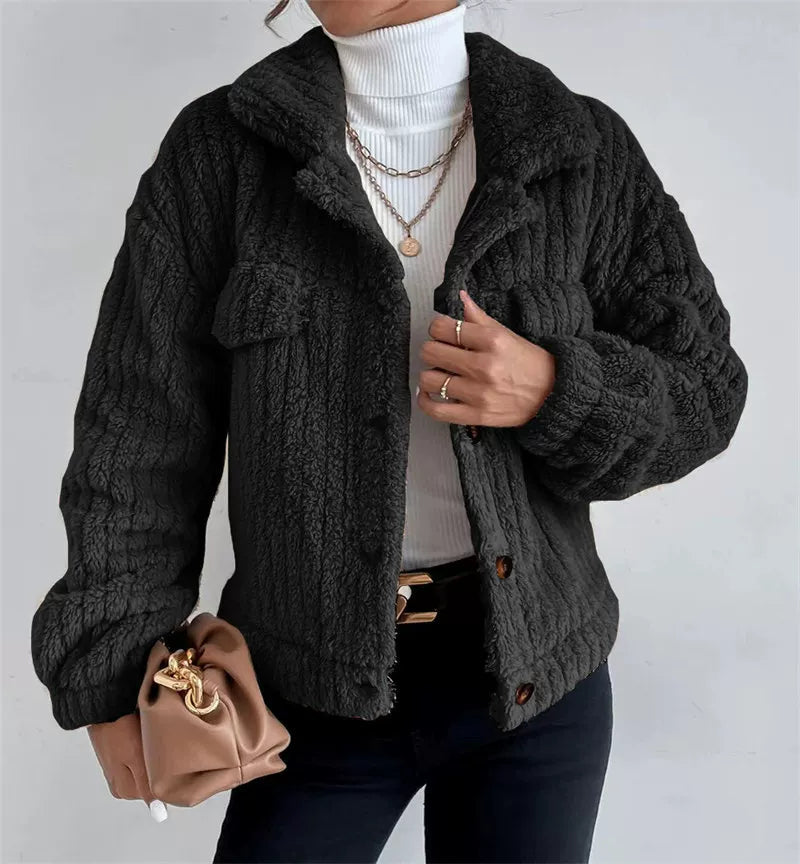 Damen Jacke mit lässigem Schnitt und Knopfverschluss | A&Z - 5 - Atelier-Zofia