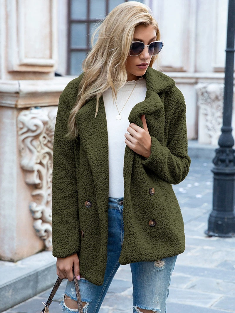 Damen Jacke mit doppelter Knopfleiste und lässigem Schnitt | A&B - 5 - Annoboutique