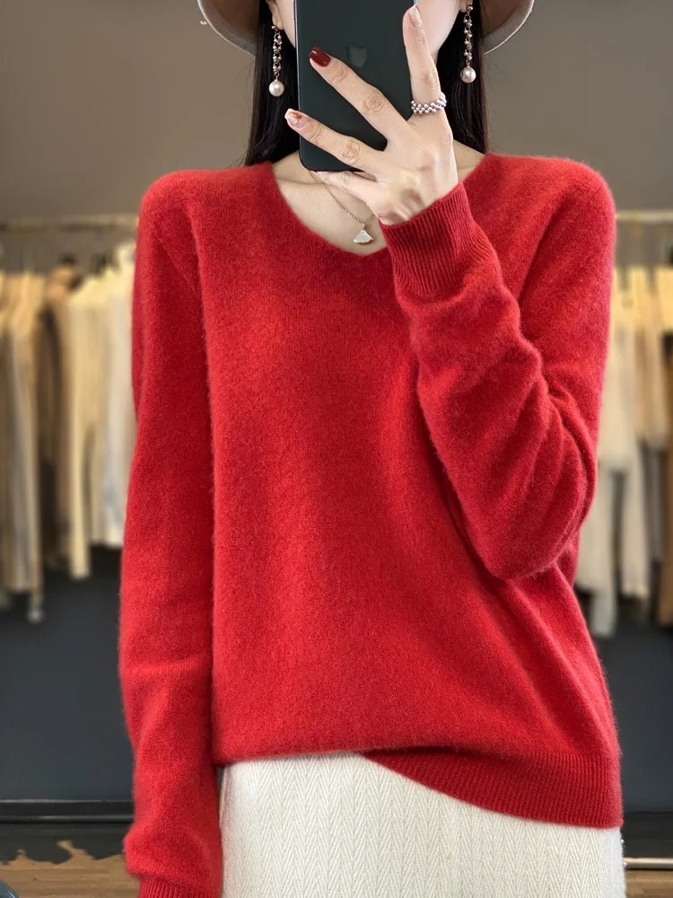 Pullover Damen | V-Ausschnitt & Weicher Tragekomfort