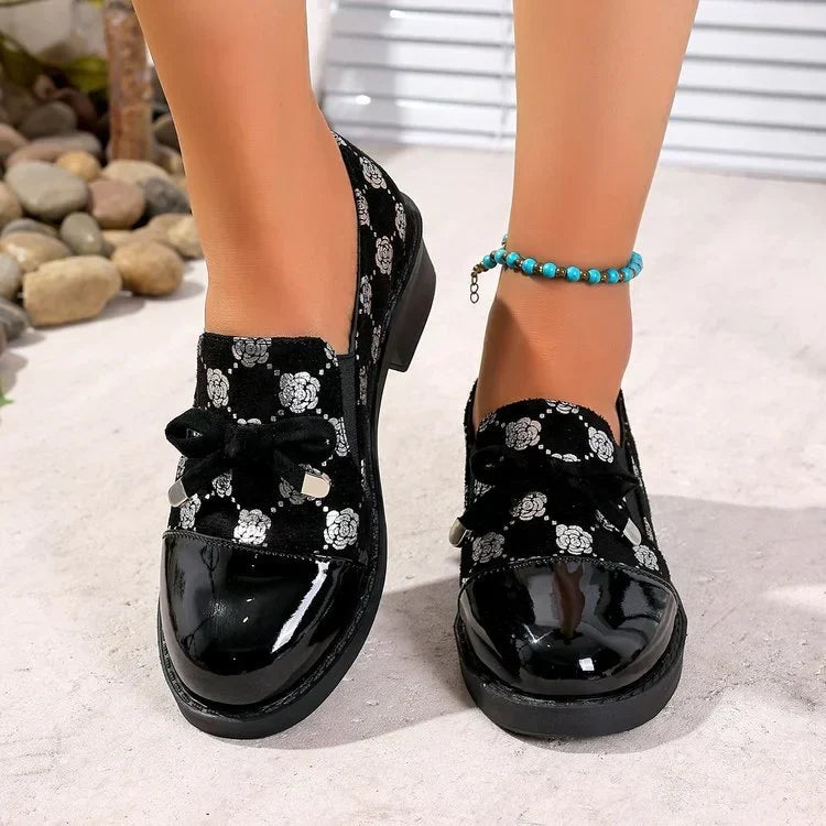 Damen Pantoffel Schleife Rutschfest Slip-On Hausschuh Weich 2
