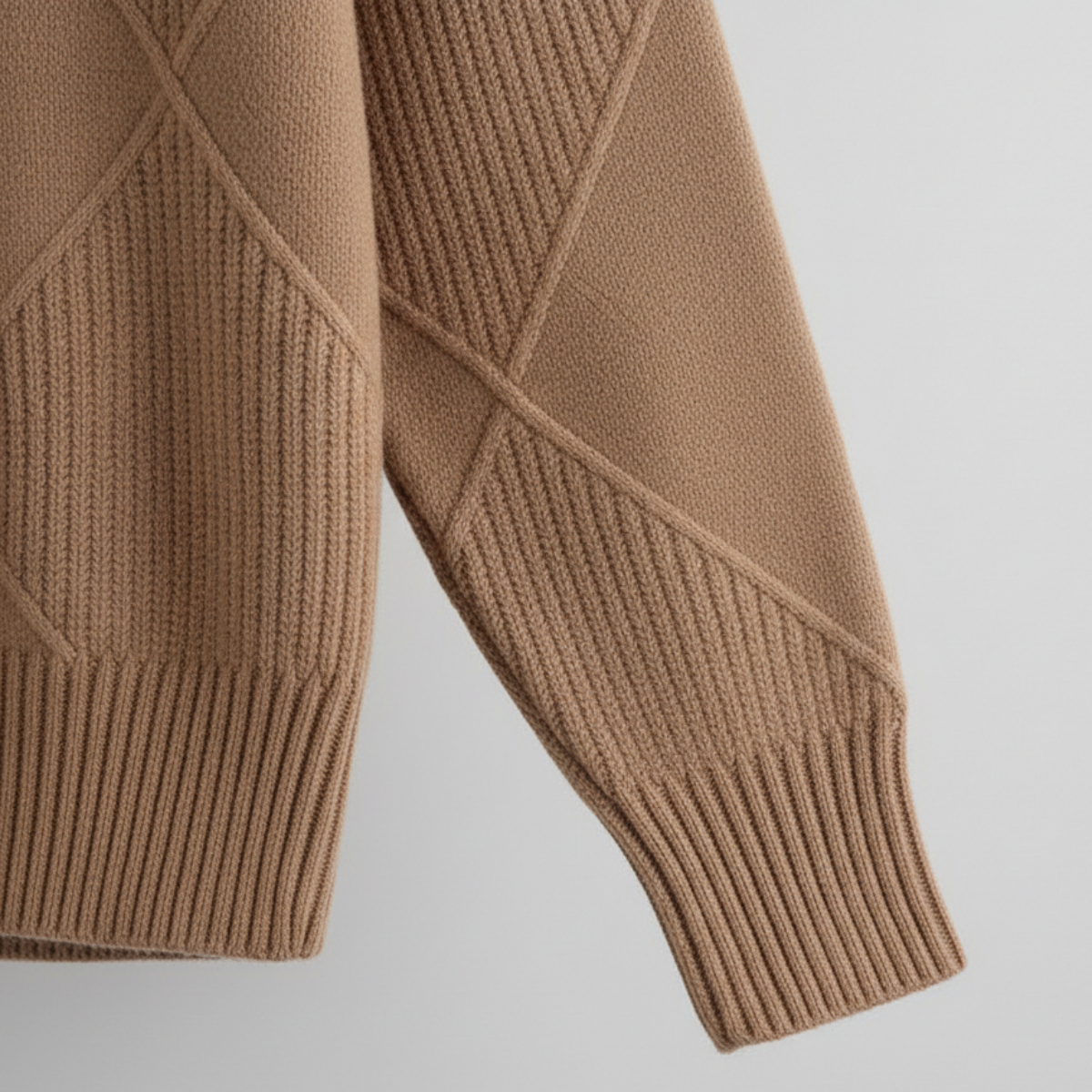 Damen Strickpullover Rippkragen Winterpullover Strick 3