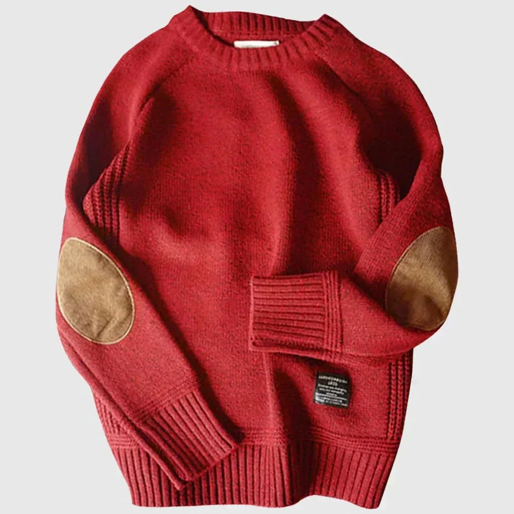 Strickpullover Herren | Ellbogen-Patches & Bequeme Passform 2