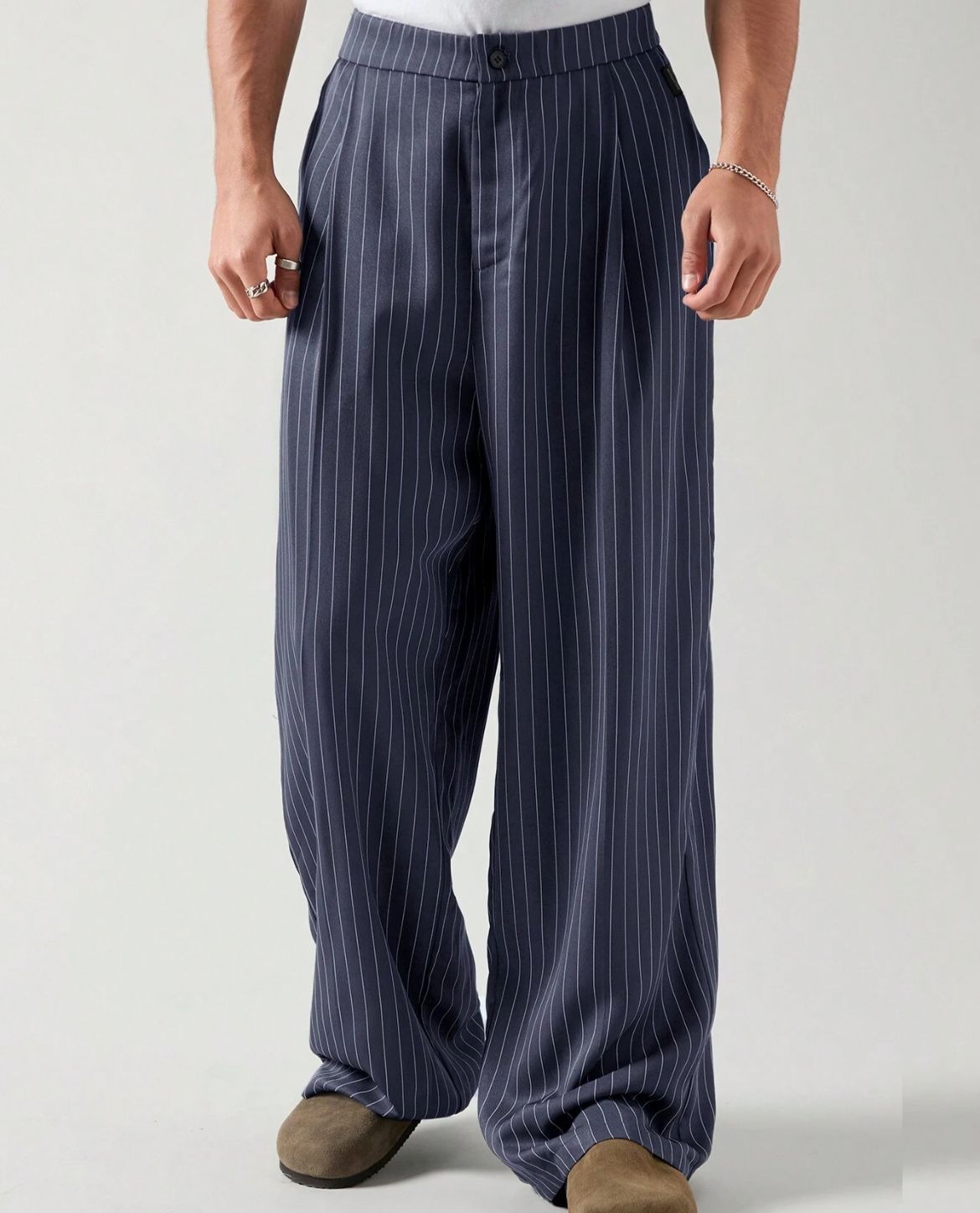 Nadelstreifen Hose Damen | Weites Bein & Eleganter Sitz 5