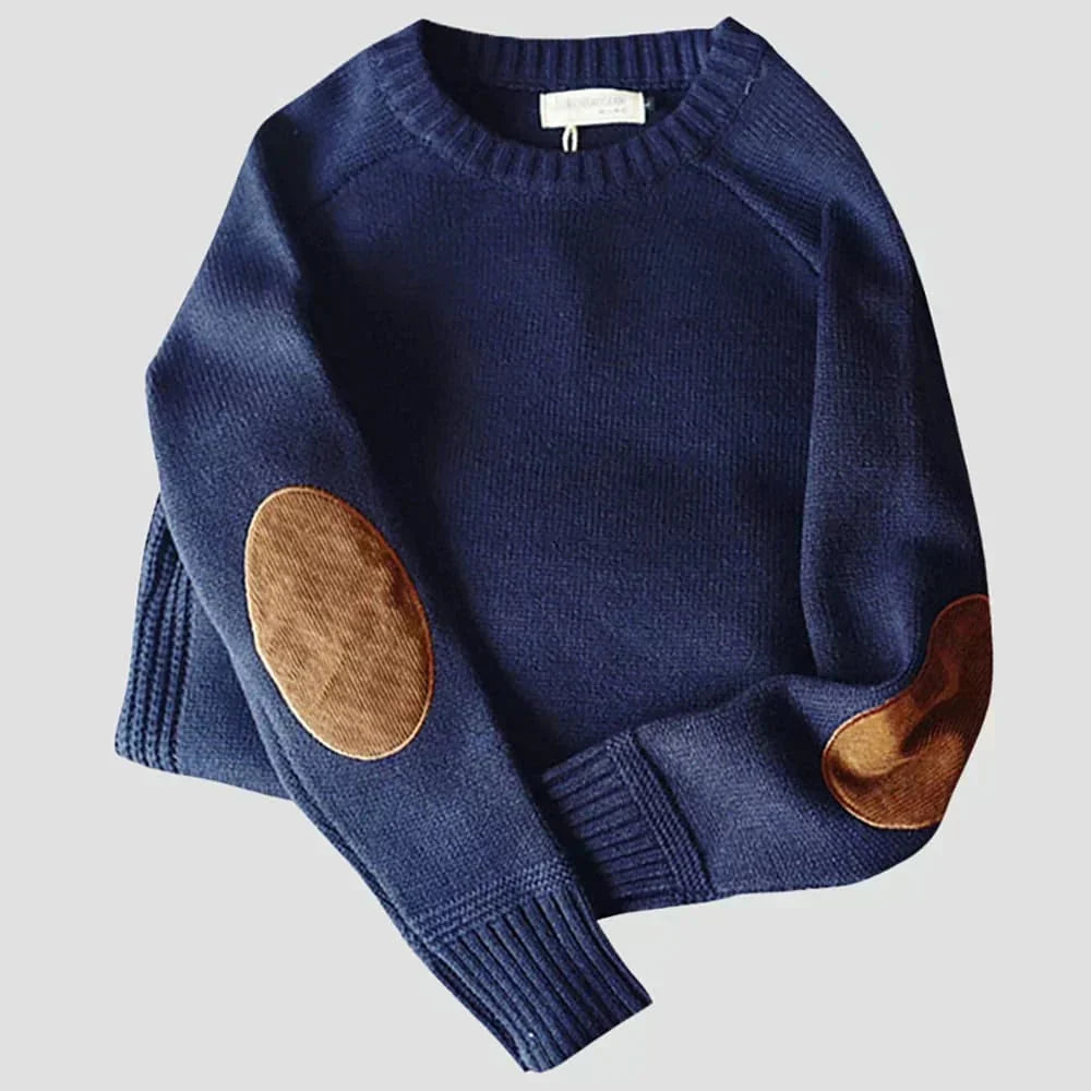 Strickpullover Herren | Ellbogen-Patches & Bequeme Passform 3