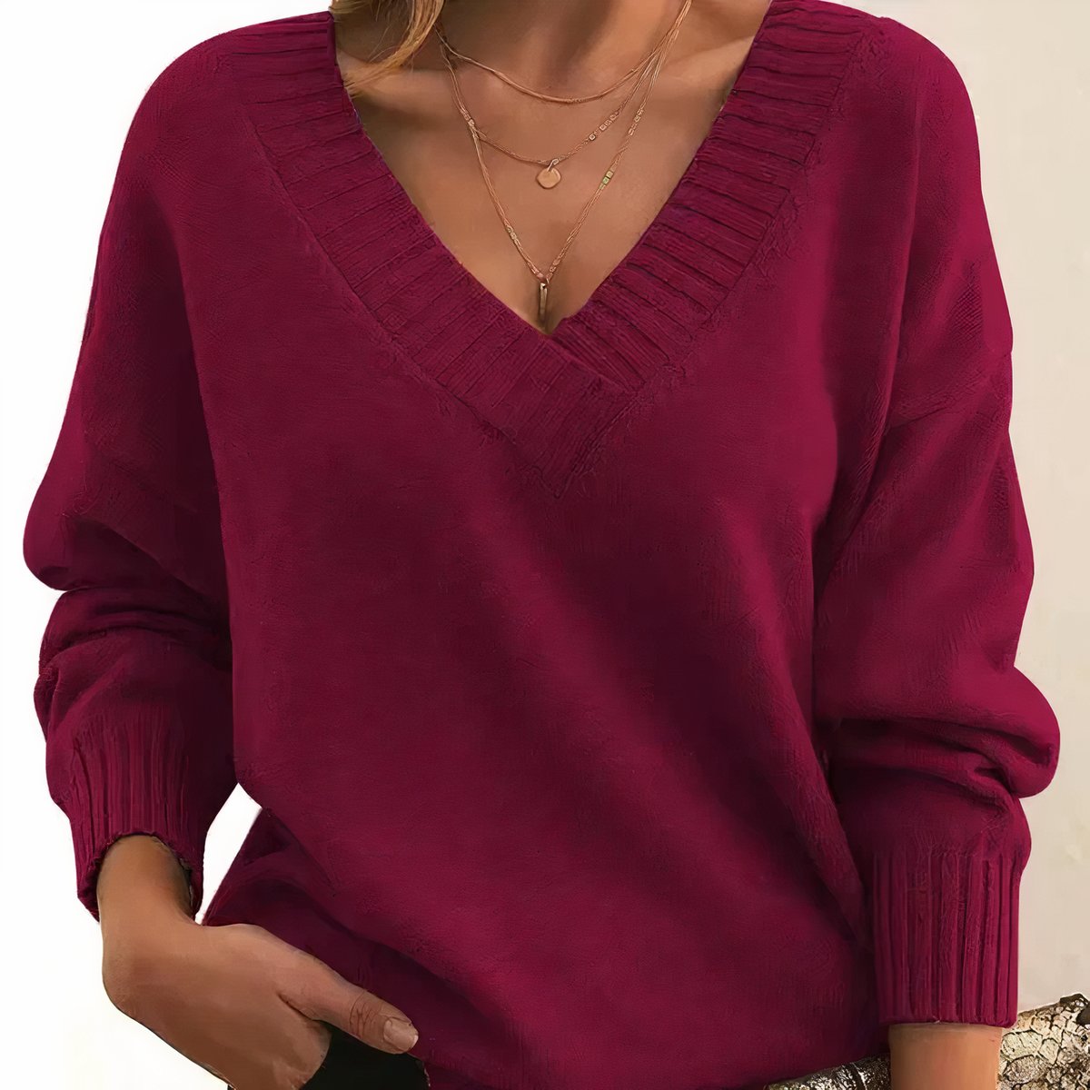 Strickpullover Damen | Weicher V-Ausschnitt 8