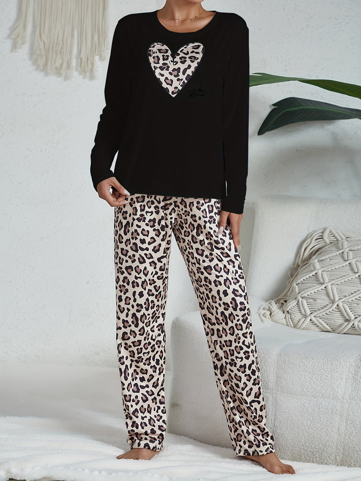Pyjama Set Damen | Langarm & Elastischer Bund 7