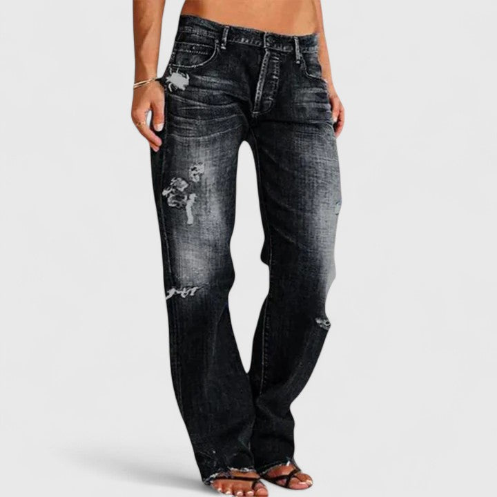 Straight-Leg-Jeans Damen | Gerader Schnitt mit Used-Effekt 3