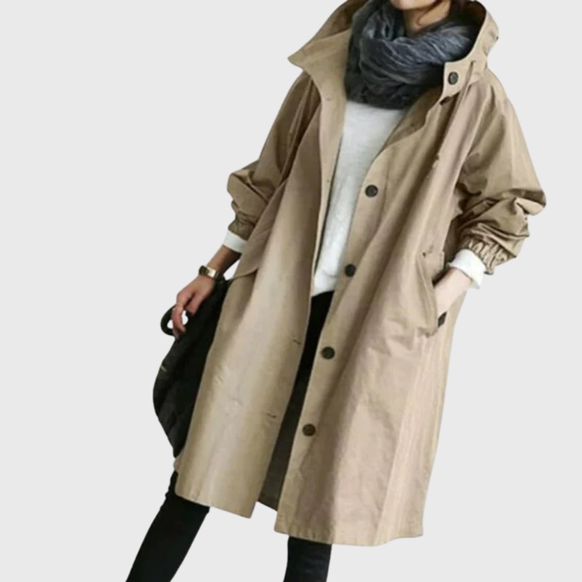 Trenchcoat Damen | Wasserdicht mit Kapuze 4