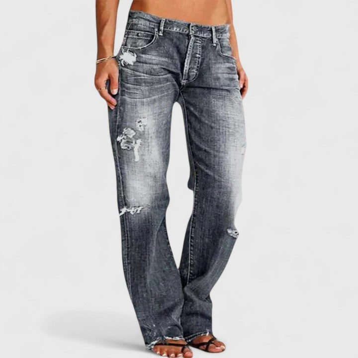 Straight-Leg-Jeans Damen | Gerader Schnitt mit Used-Effekt 4