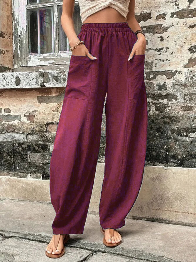 Palazzohose Damen | Weitbein & Elastischer Bund 9