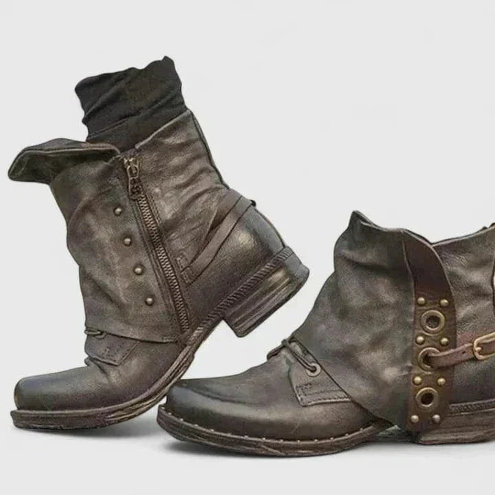 Stiefeletten Damen | Vintage-Look mit Schnallendetail 5