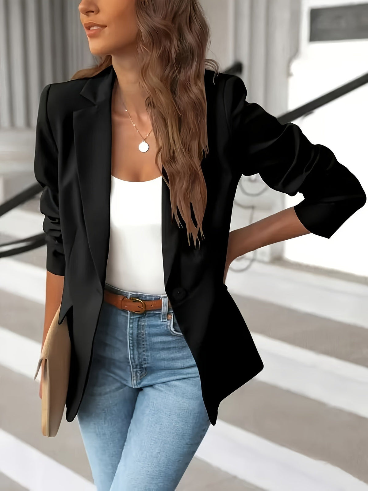 Blazer Damen | Schmales Revers & Taillierter Schnitt 2