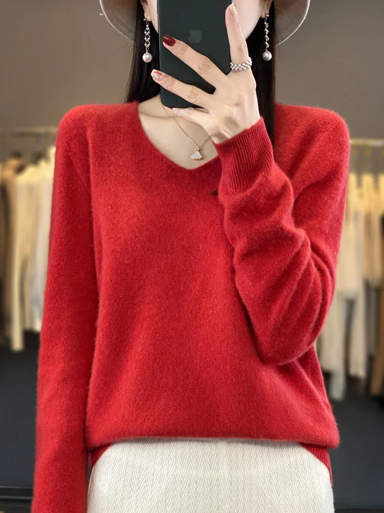 Pullover Damen | V-Ausschnitt & Weicher Tragekomfort