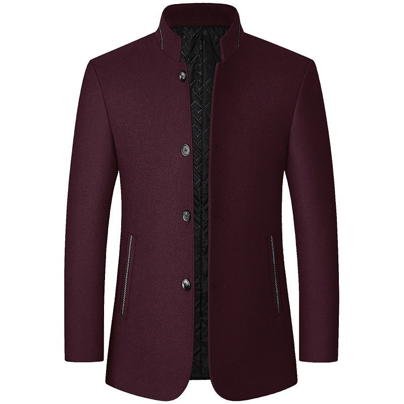Trenchcoat Herren | Taillierter Schnitt & Stehkragen