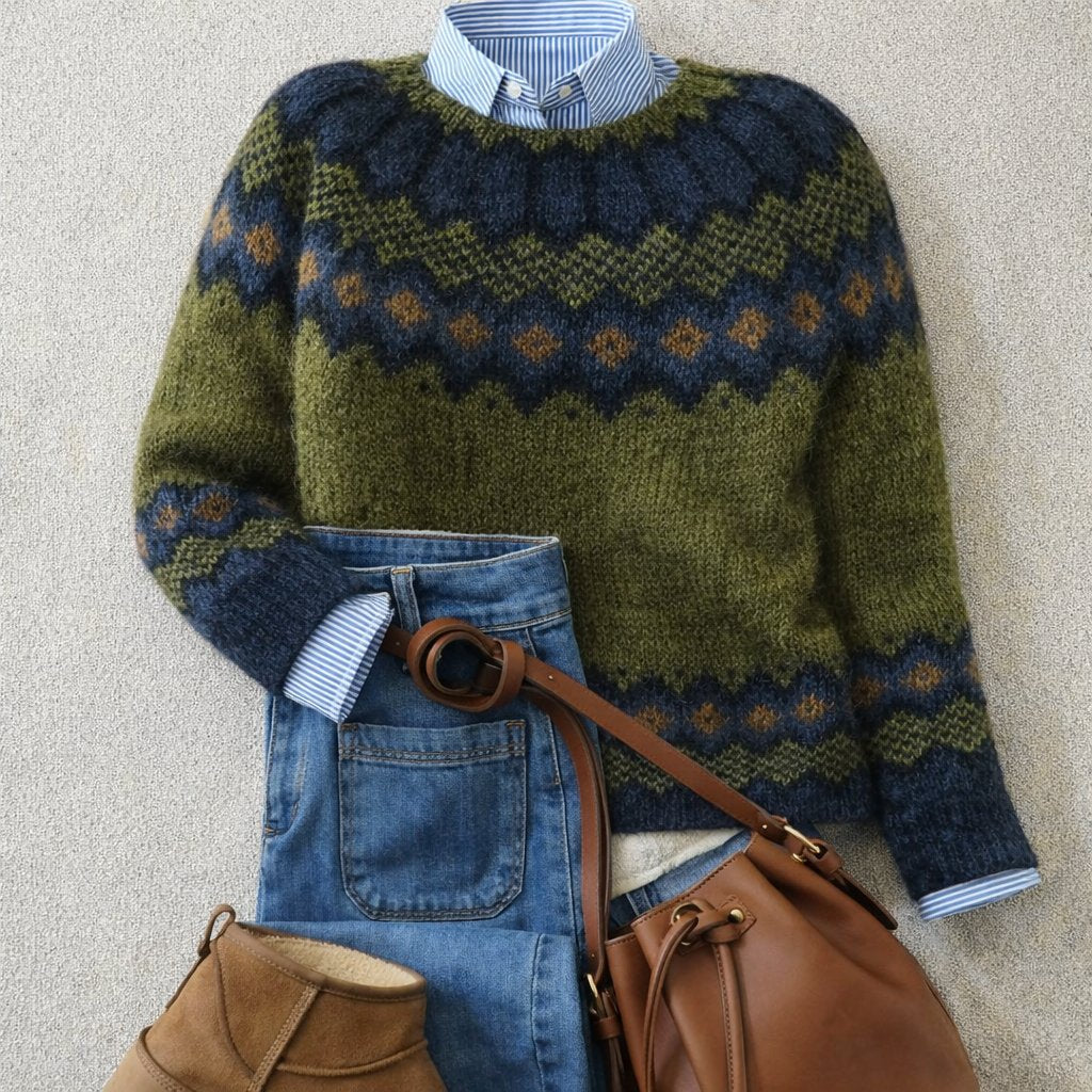 Strickpullover Damen | Norwegermuster & Bequem 1