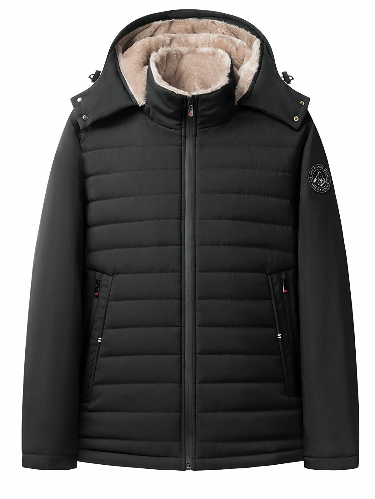 Pufferjacke Herren | Kapuze & Warmes Plüschfutter