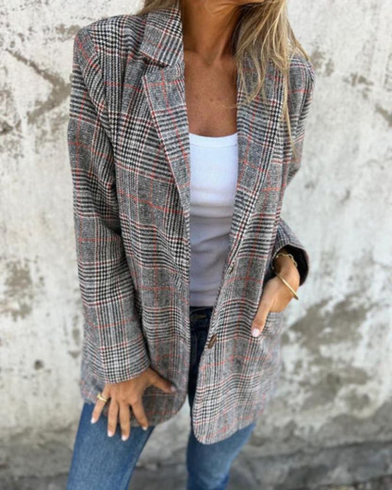 Abby - Klassischer karierten Blazer 0