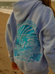 Abigail - Hoodie brodé ambiance tropicale