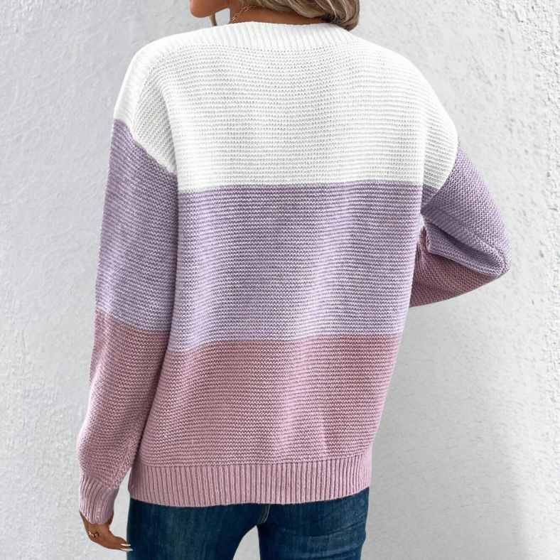 Alexa - Kuscheliger Damenstrickpullover mit Streifen