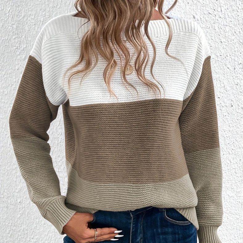 Alexa - Kuscheliger Damenstrickpullover mit Streifen