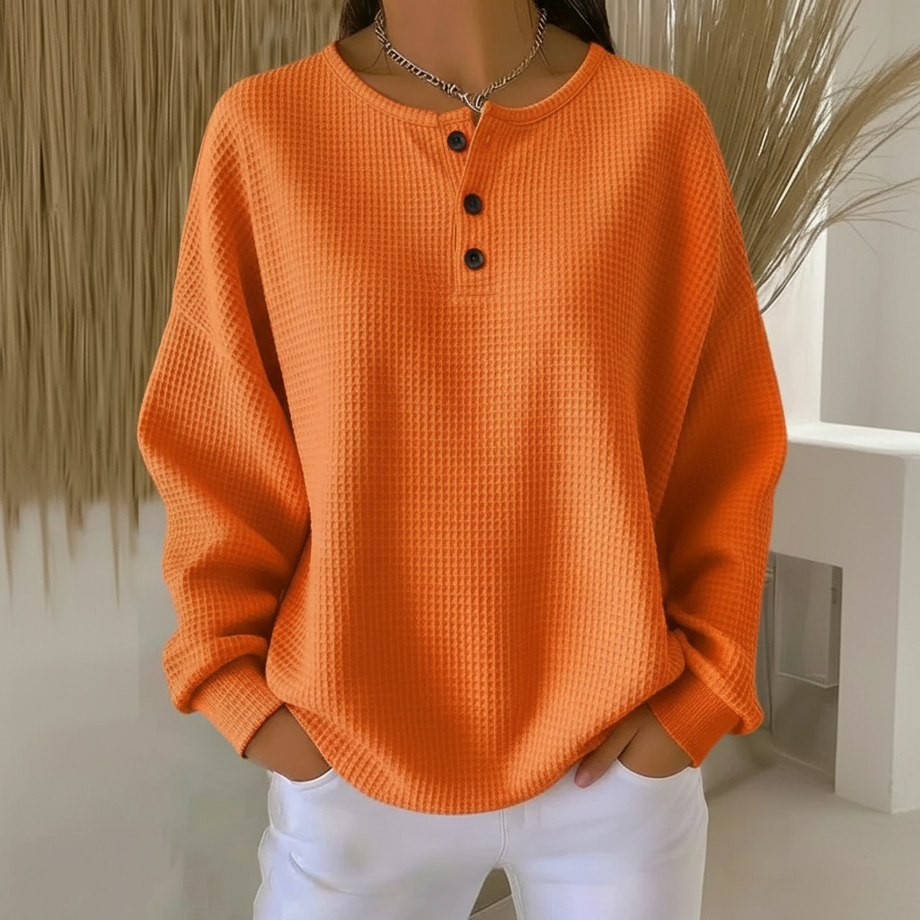Alexa | Kuscheliger Waffelpullover 0