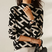 Alexandra - Classic Turtleneck Sweater with Monogram