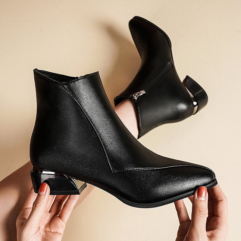 Alice | Schicke Eleganz und bequeme Stiefeletten mit niedrigem Absatz 3