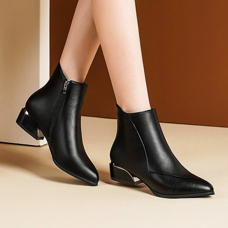 Alice | Schicke Eleganz und bequeme Stiefeletten mit niedrigem Absatz 4