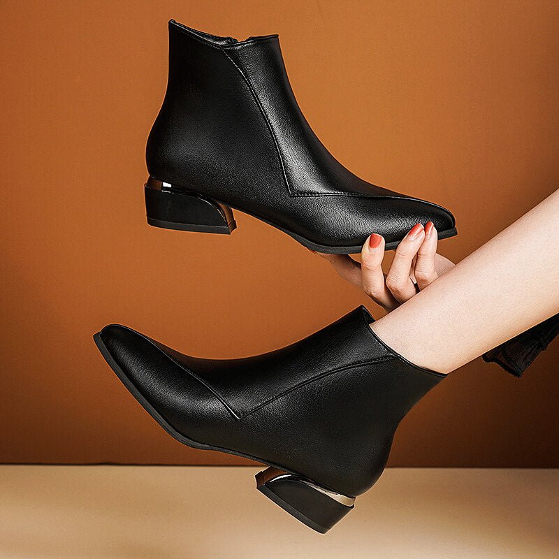 Alice | Schicke Eleganz und bequeme Stiefeletten mit niedrigem Absatz 5