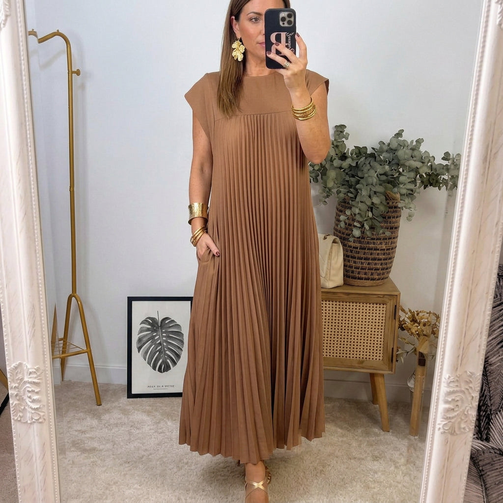 Sommerkleid Damen | Plissierter Maxirock & Zeitloser Eleganter Schnitt